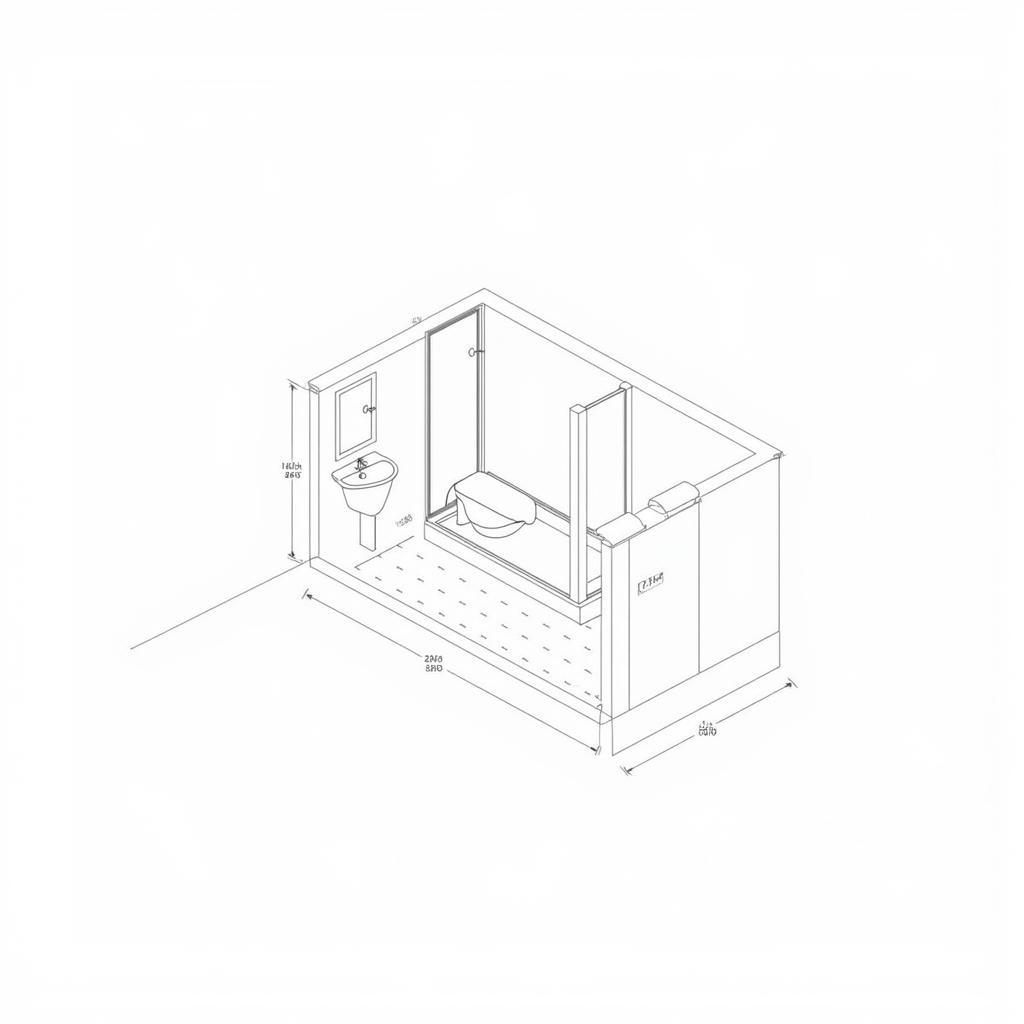 Mẫu bản vẽ CAD nhà vệ sinh nhỏ