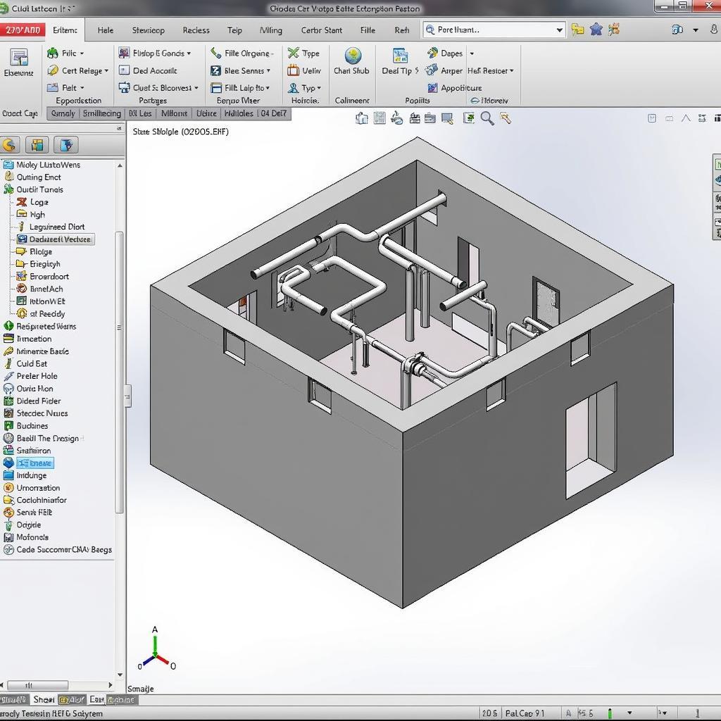 Mô hình 3D hệ thống heating vent