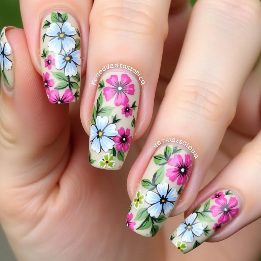 Vẽ nail họa tiết phong cách