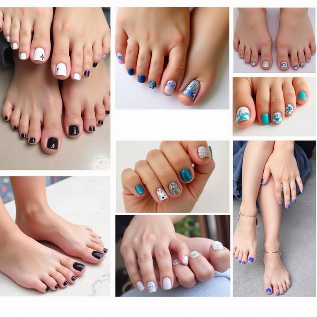 Những mẫu nail chân vẽ đơn giản đẹp nhất