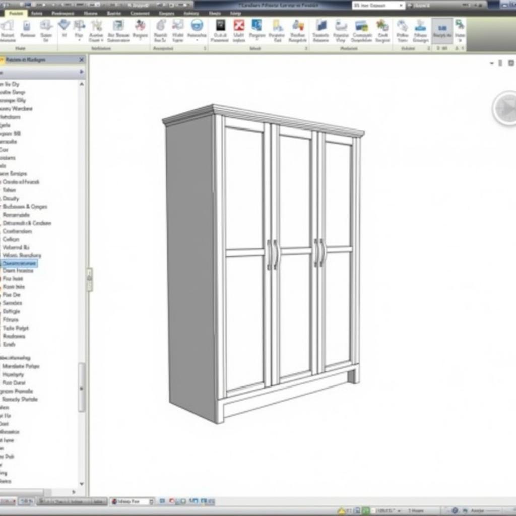 Phần mềm vẽ CAD tủ áo 4 cánh