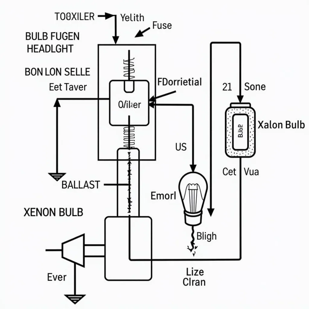 Sơ đồ mạch điện bóng đèn xenon