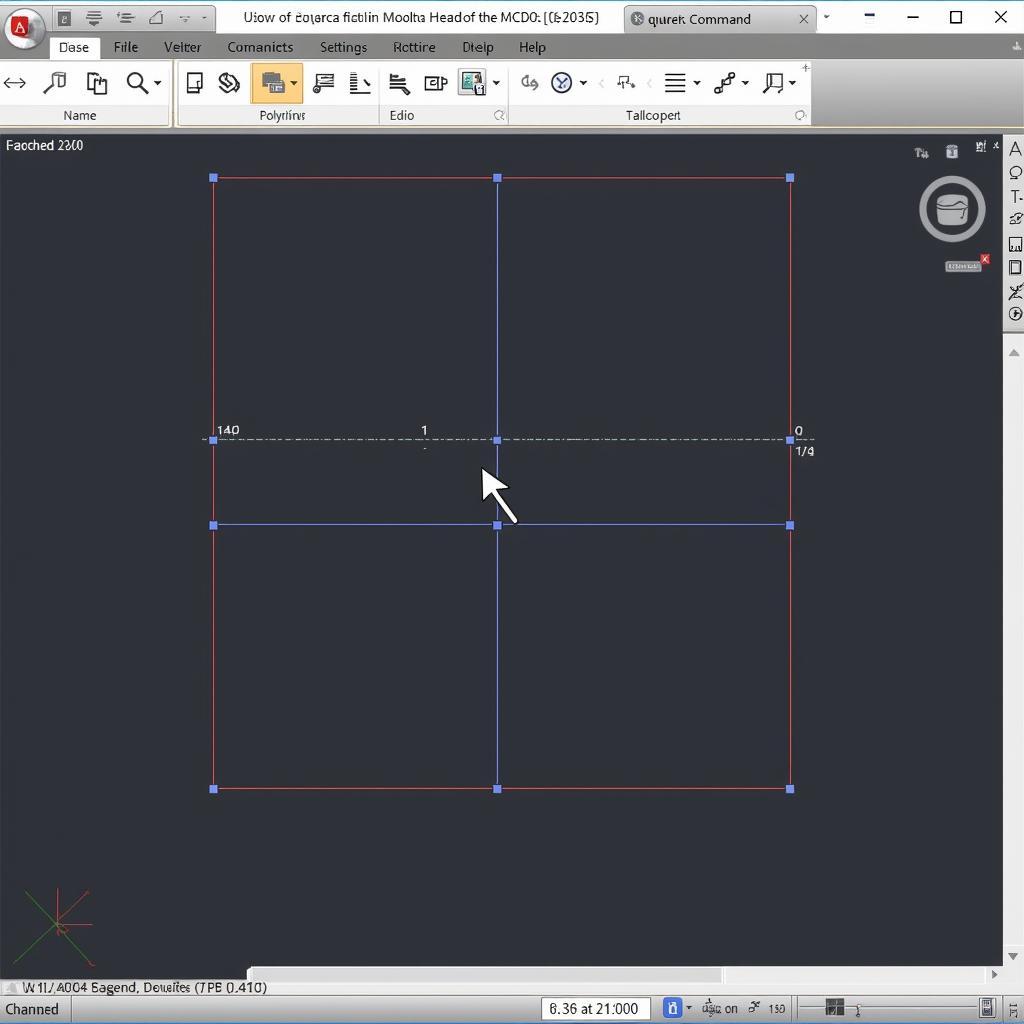 Sử dụng lệnh Polyline để vẽ ô vuông