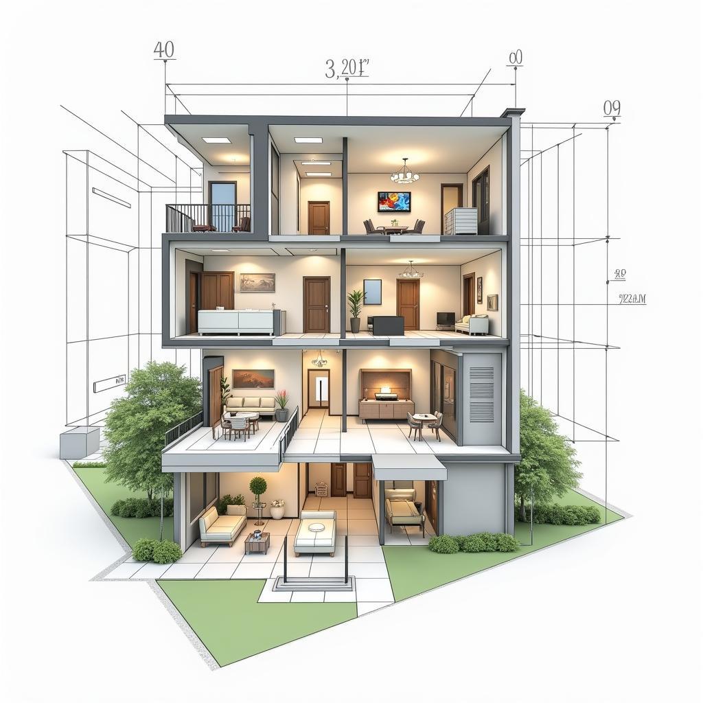 Tối ưu hóa bản vẽ CAD tầng 1