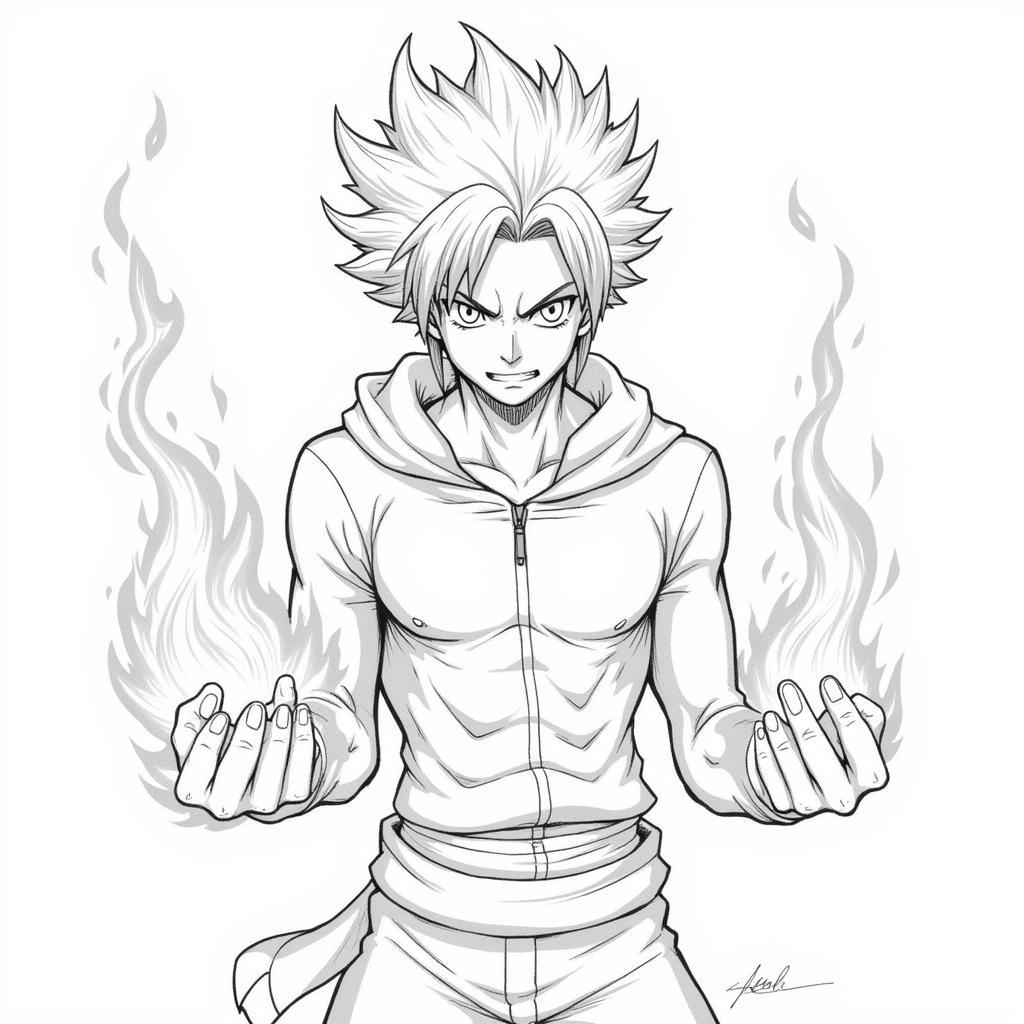 Tranh vẽ gray Natsu Dragneel