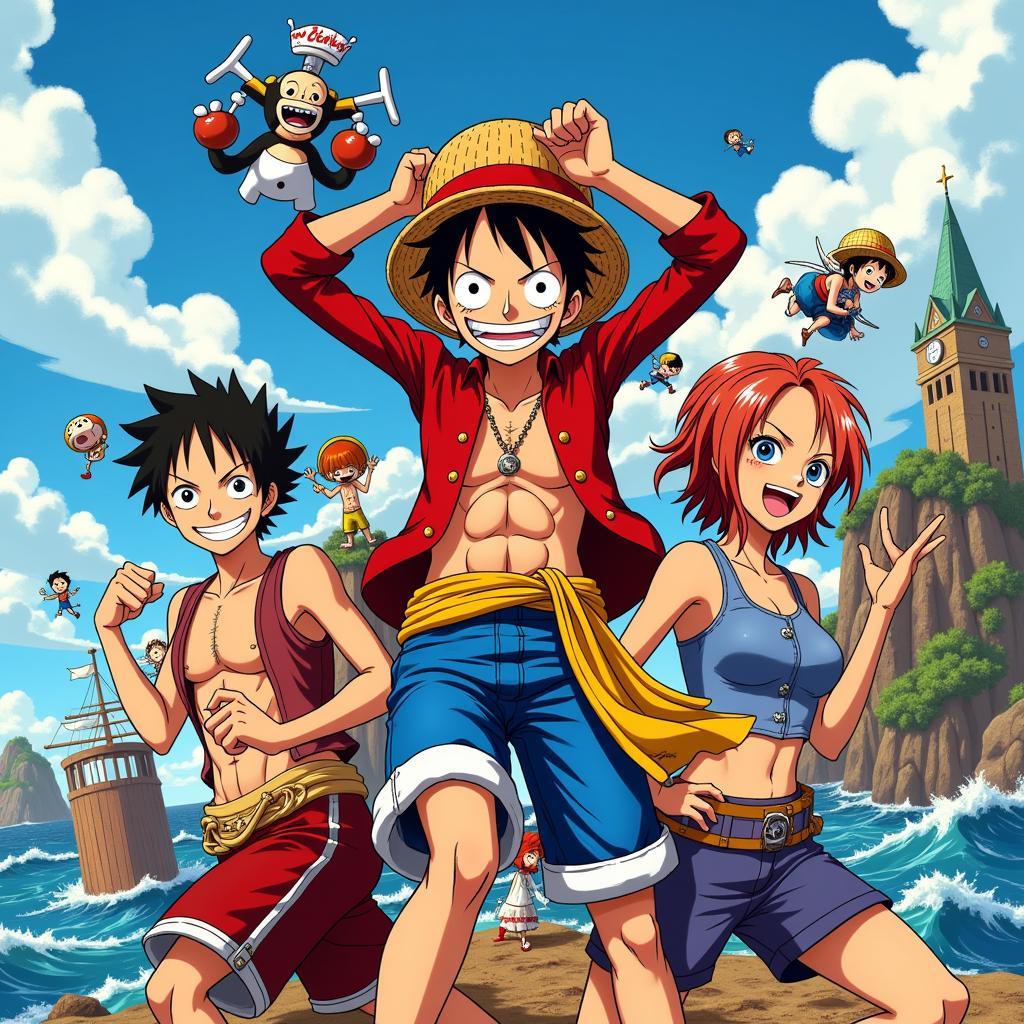 Tranh vẽ One Piece đẹp