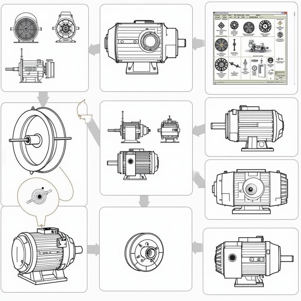 Ứng dụng bản vẽ AutoCAD mô tơ điện