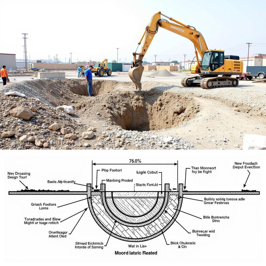 Ứng dụng bản vẽ CAD móng đơn lệch tâm trong thực tế