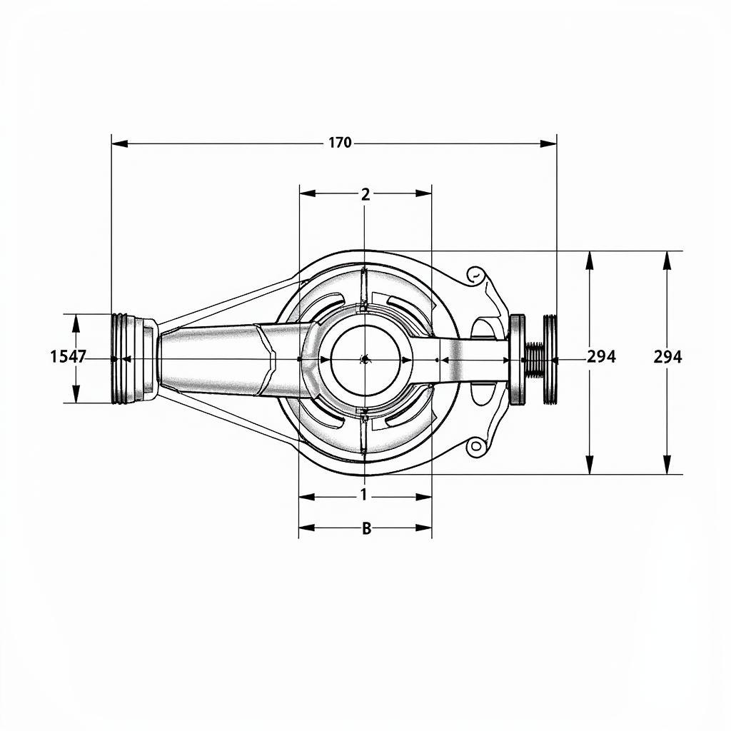 Ứng dụng vẽ đường thẳng từ tâm trong bản vẽ cơ khí