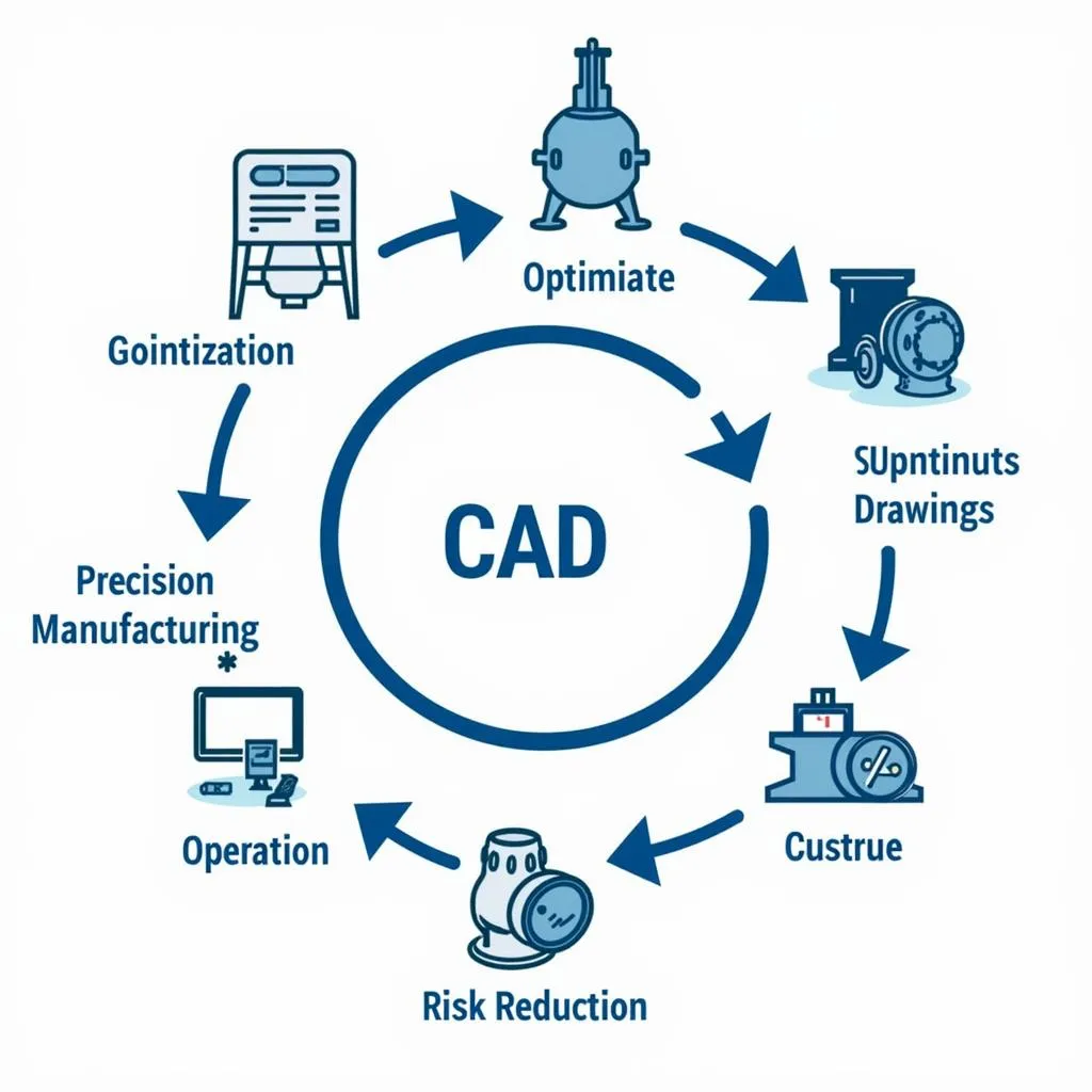 Minh họa vai trò của bản vẽ CAD trong thiết kế và chế tạo máy bơm nước