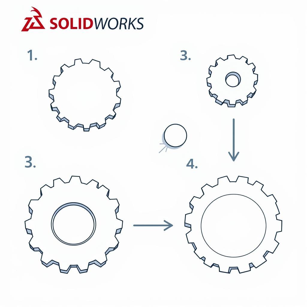 Vẽ bánh răng Solidworks cơ bản