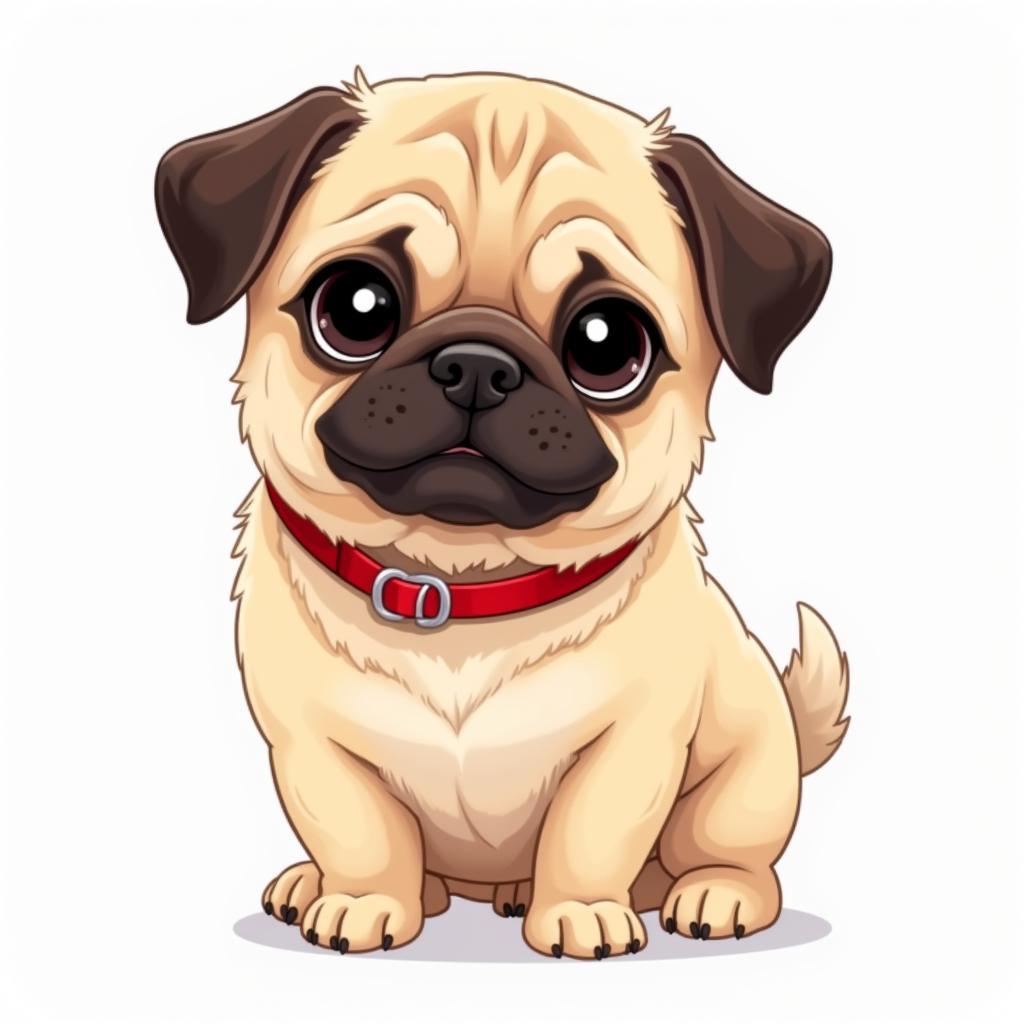 Chó Pug chibi dễ thương