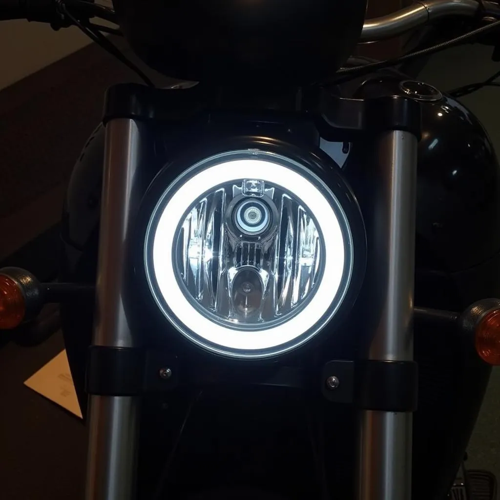 Vẽ đèn pha xe moto