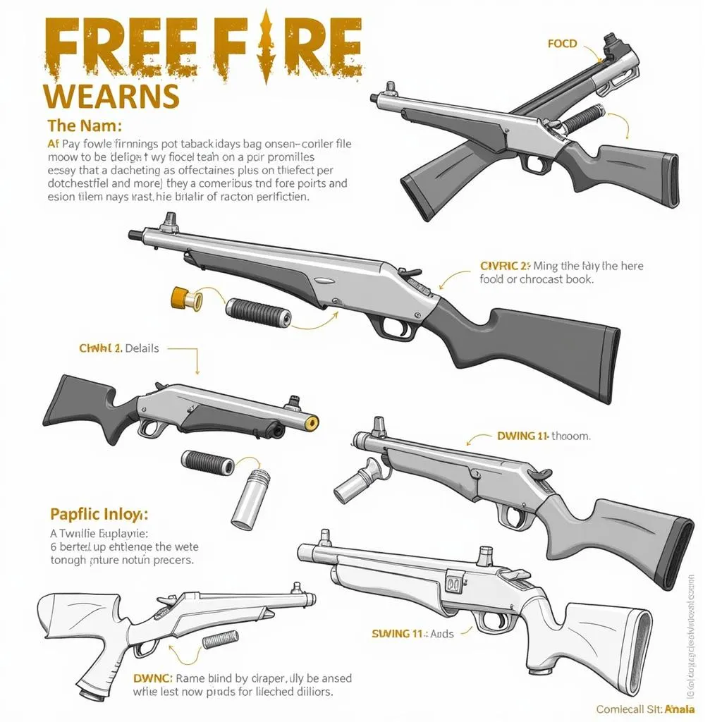 Hướng dẫn vẽ vũ khí Free Fire