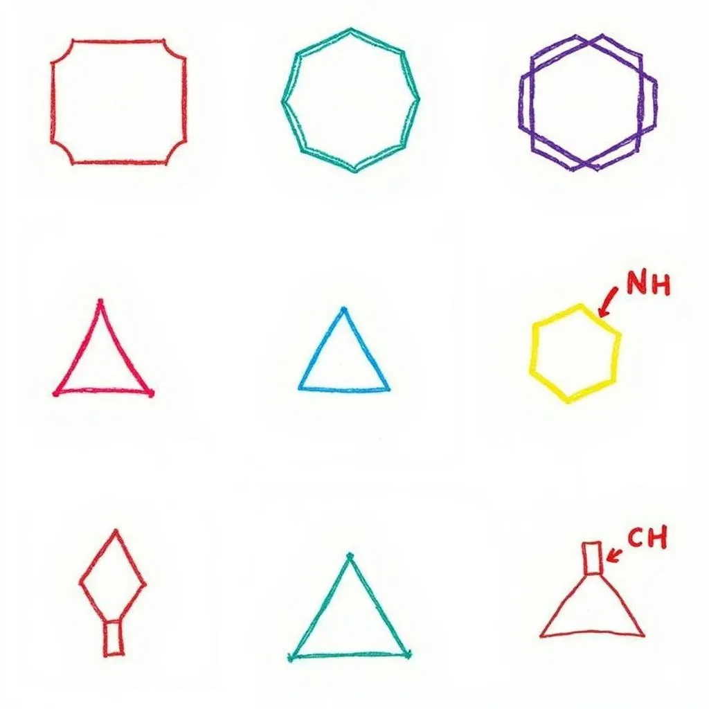 Vẽ hình dạng hóa học đơn giản cho học sinh lớp 3