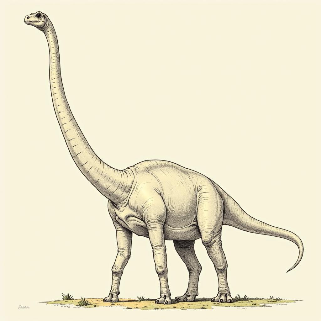 Vẽ khủng long Brachiosaurus