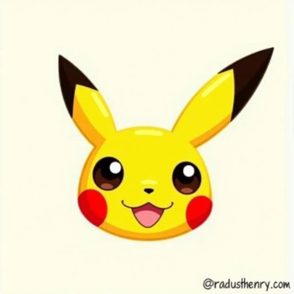 Vẽ khuôn mặt Pikachu