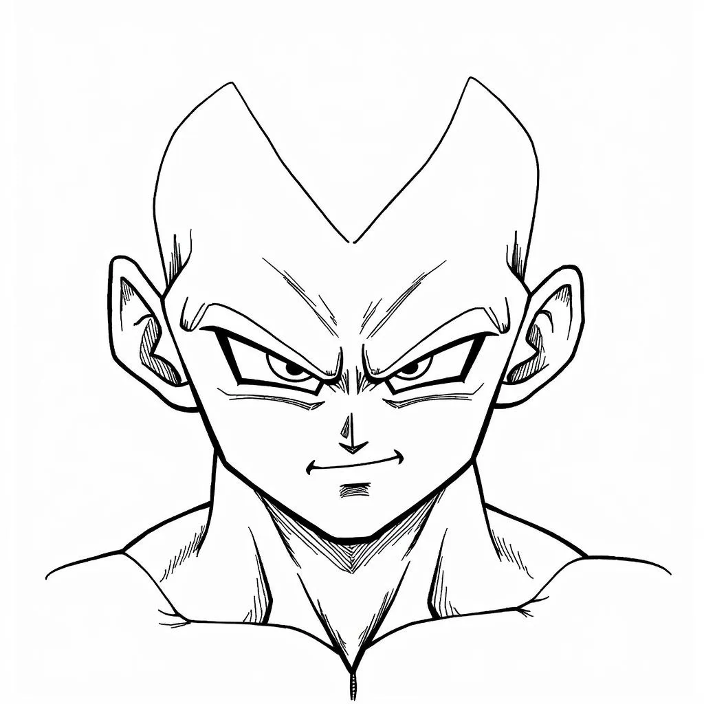 Vẽ Khuôn Mặt Vegeta