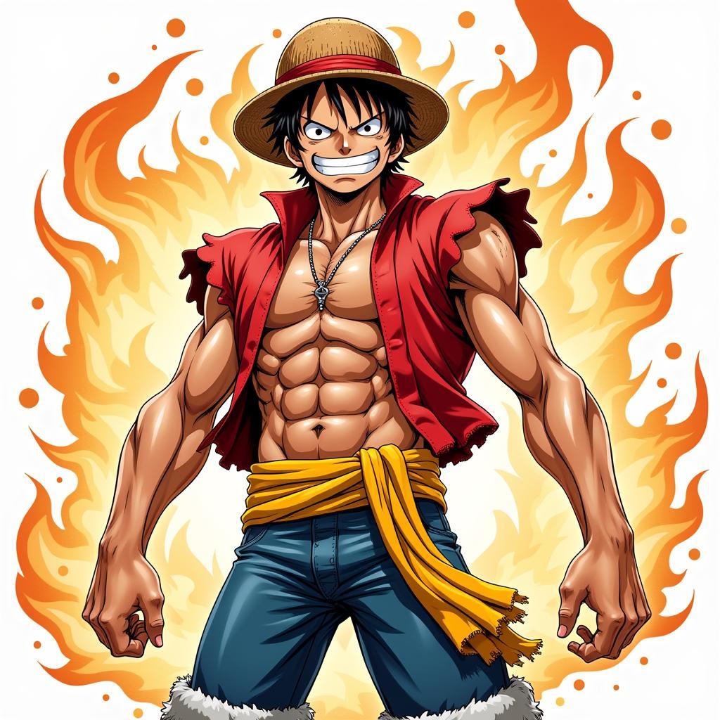 Vẽ Luffy Gear 4 cực ngầu