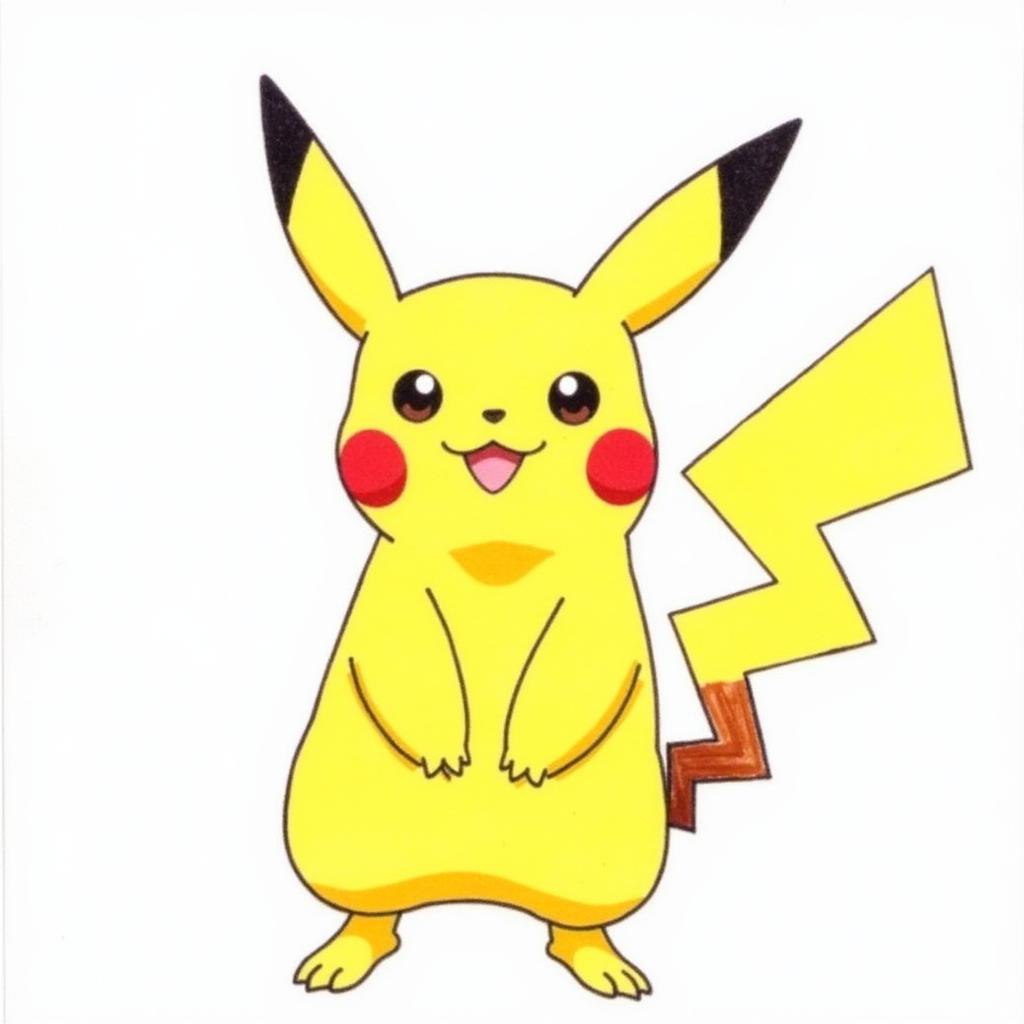 Hướng dẫn vẽ pikachu bước 4