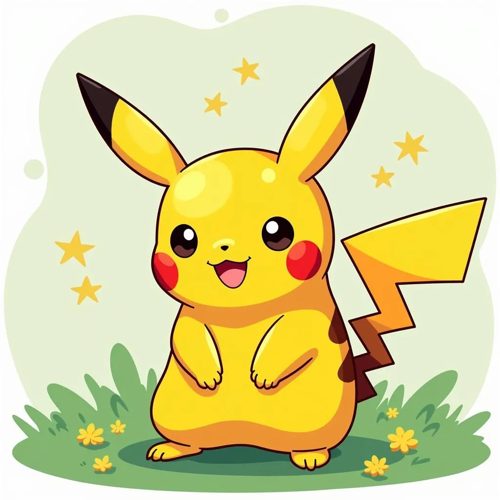 Vẽ Pikachu trong bối cảnh