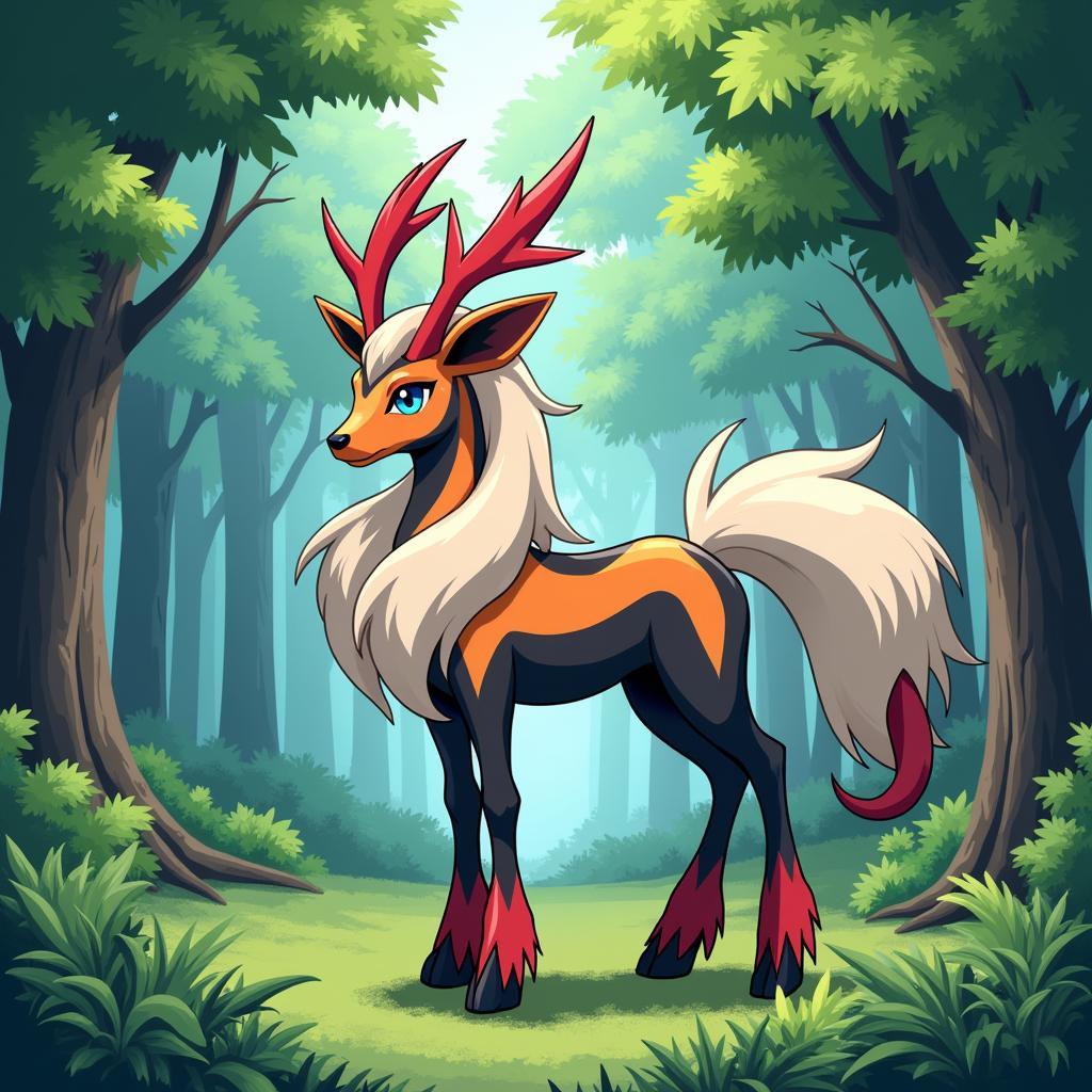 Vẽ Pokemon Huyền Thoại Xerneas