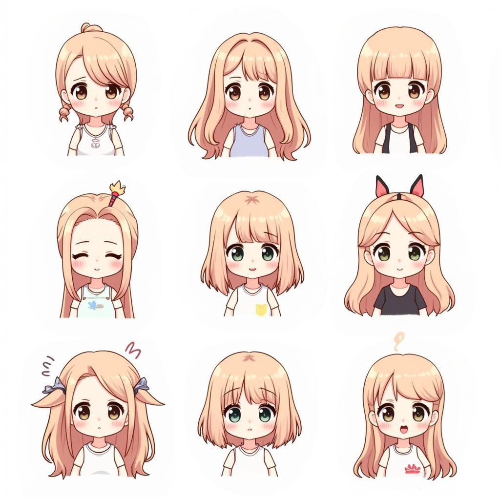 Vẽ tóc chibi Blackpink