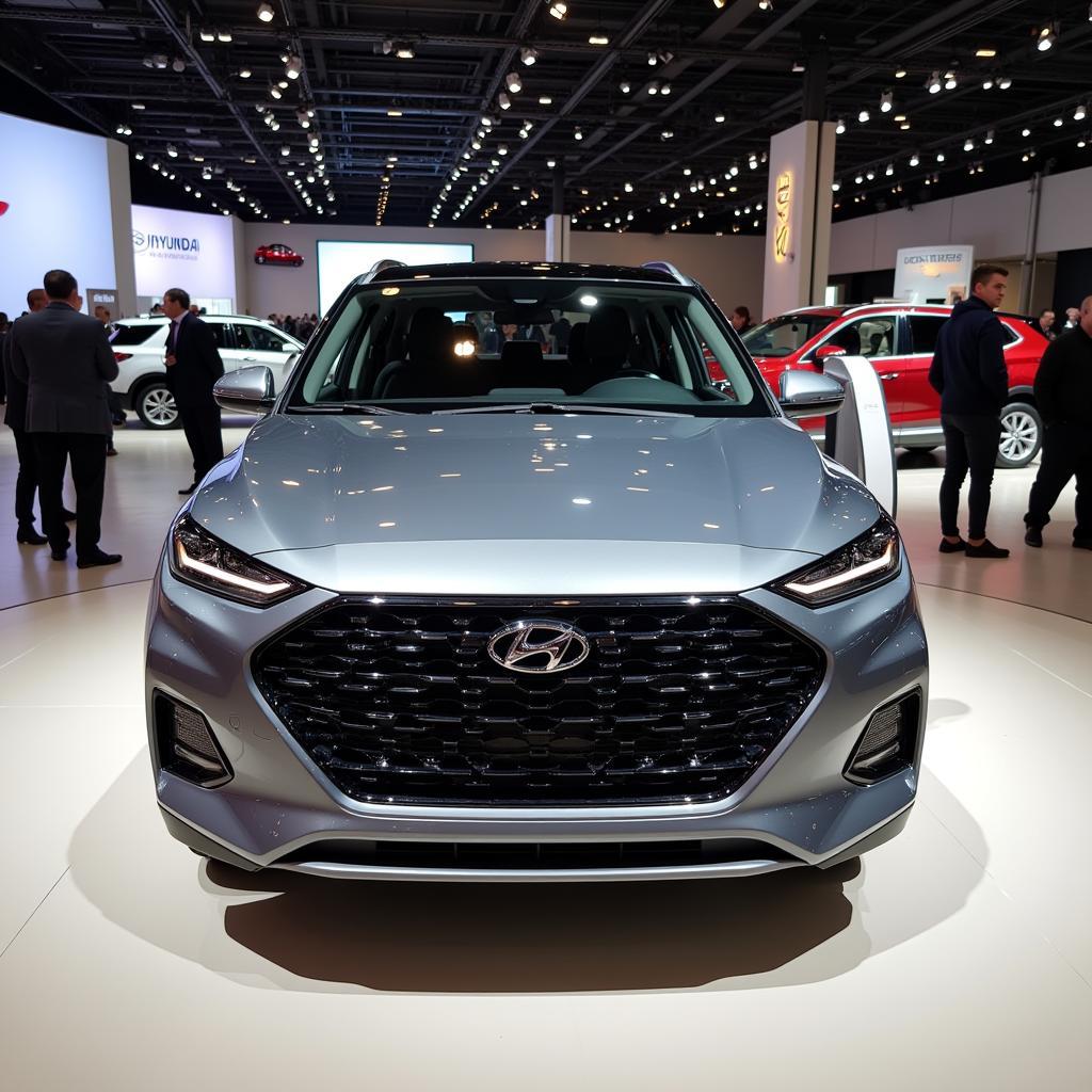 Mẫu xe Hyundai trưng bày trong showroom