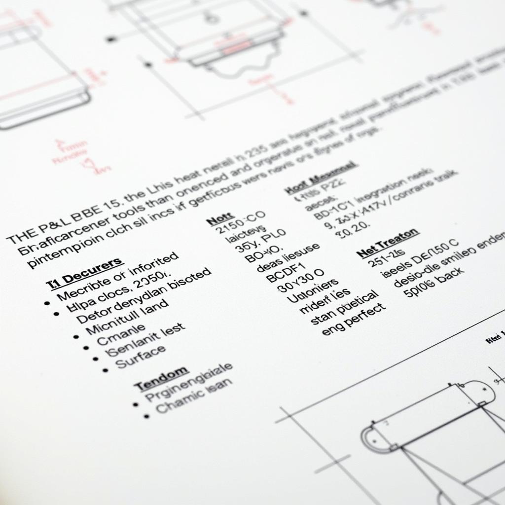 Khu vực yêu cầu kỹ thuật trên bản vẽ kẹp hàm