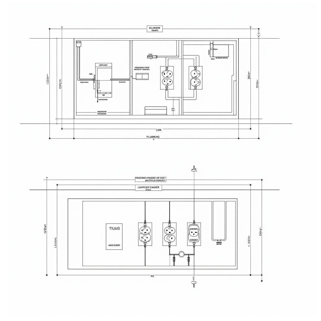 Bản vẽ AutoCAD biệt thự 3 tầng điện nước