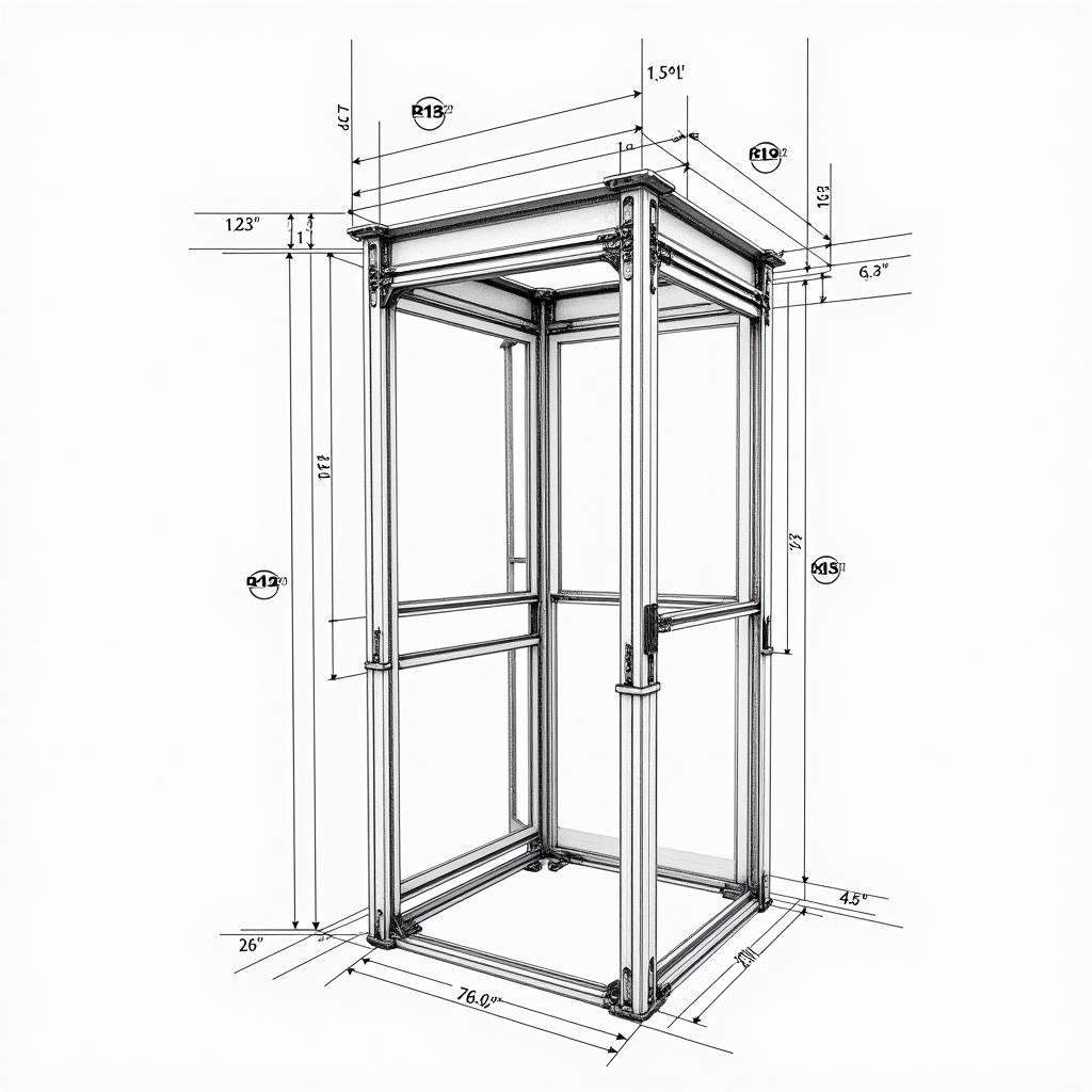 Bản vẽ kết cấu bốt điện thoại