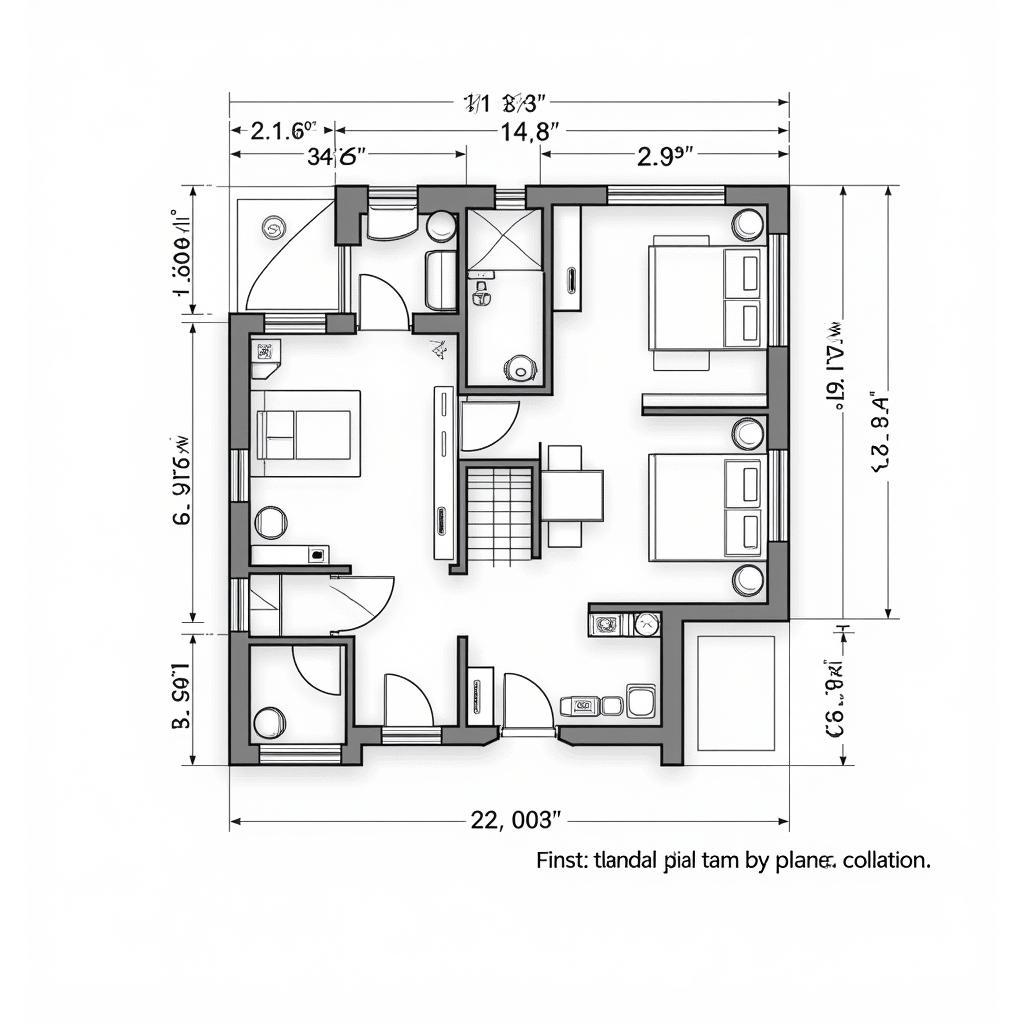 Bản vẽ CAD căn hộ tập thể hiện đại