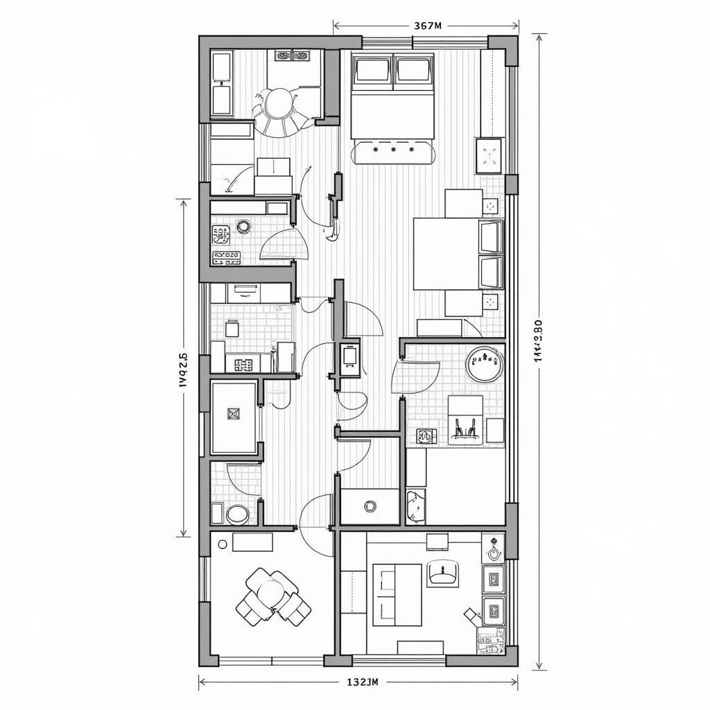 Bản vẽ CAD điện căn hộ chung cư hiện đại