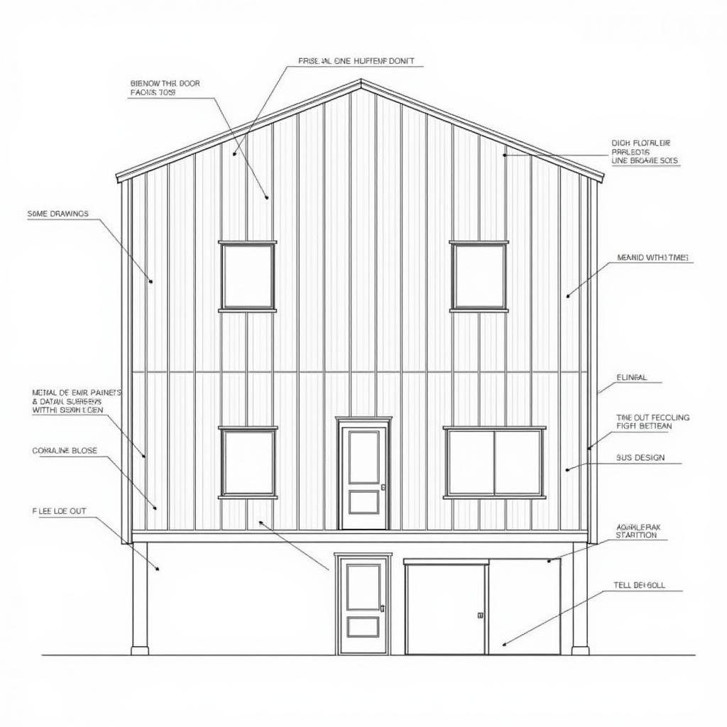 Bản vẽ CAD mặt tiền mặt tôn