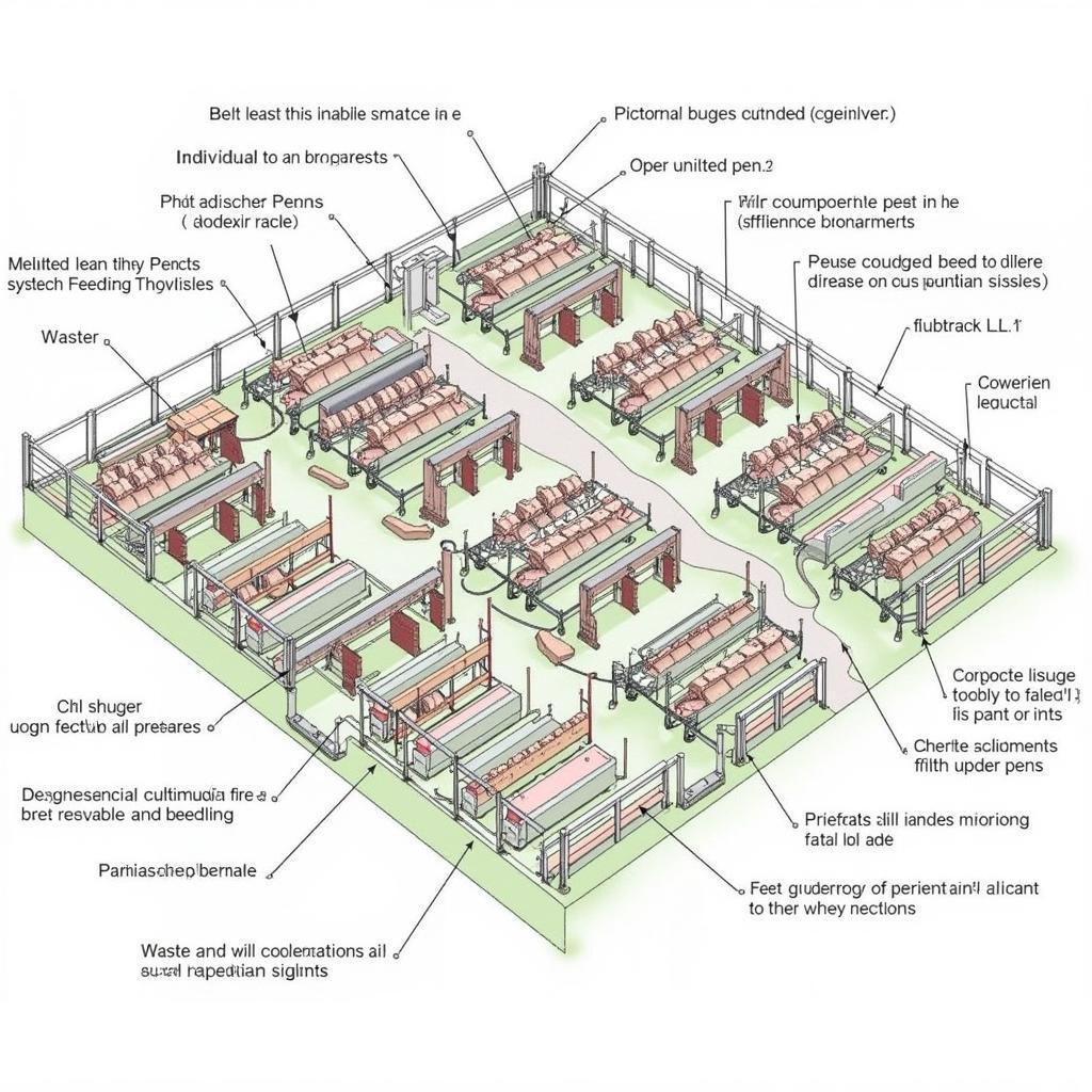 Bản vẽ CAD trang trại chăn nuôi hệ thống chuồng trại