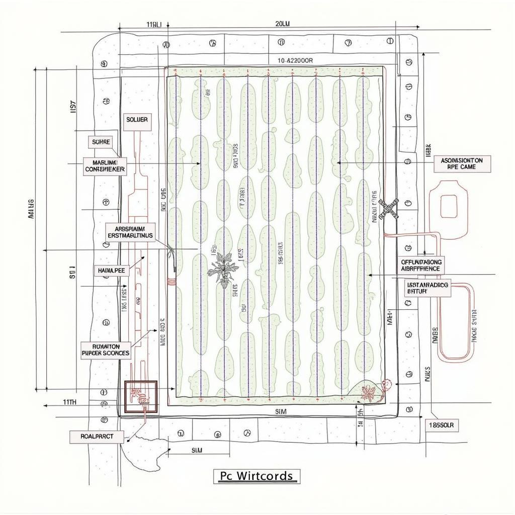 Bản vẽ CAD trang trại hệ thống tưới tiêu