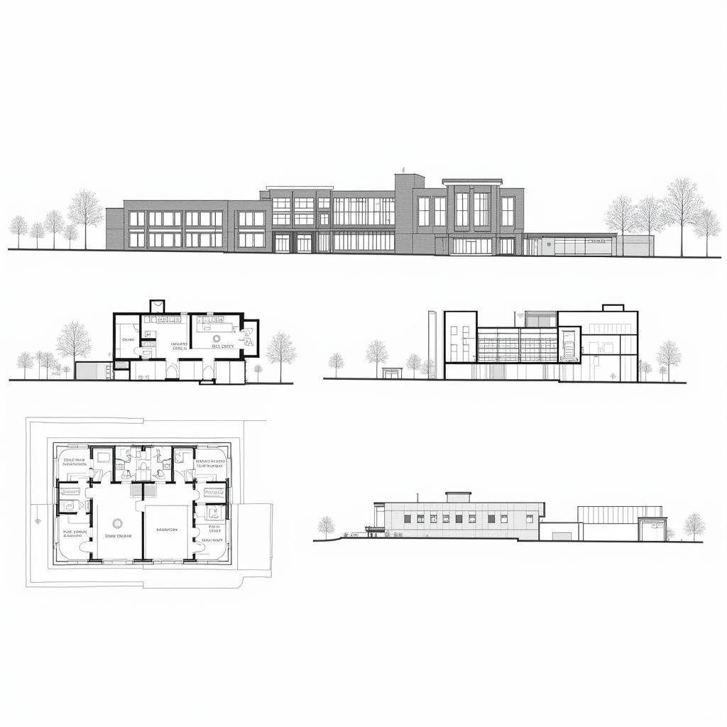 Bản vẽ CAD trường đại học: Thiết kế kiến trúc