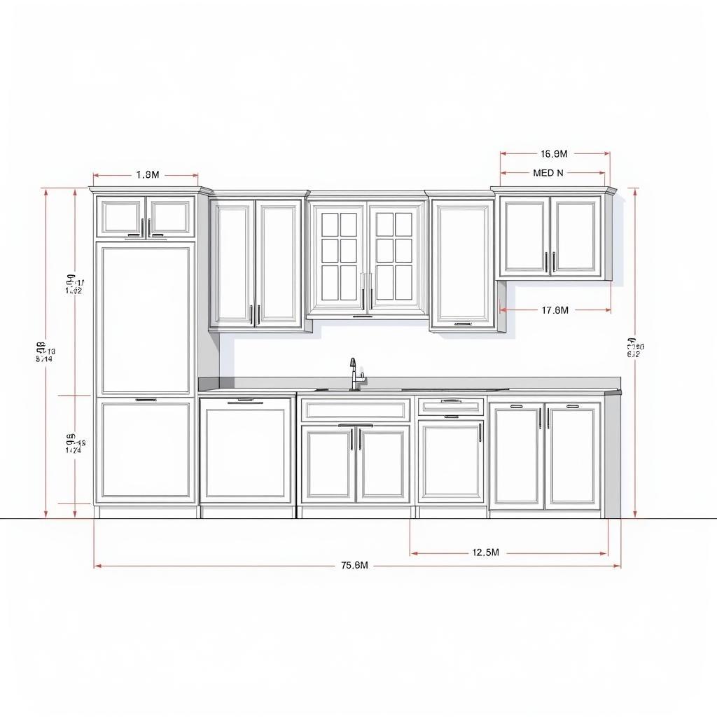 Bản vẽ CAD tủ bếp hiện đại với đầy đủ chi tiết