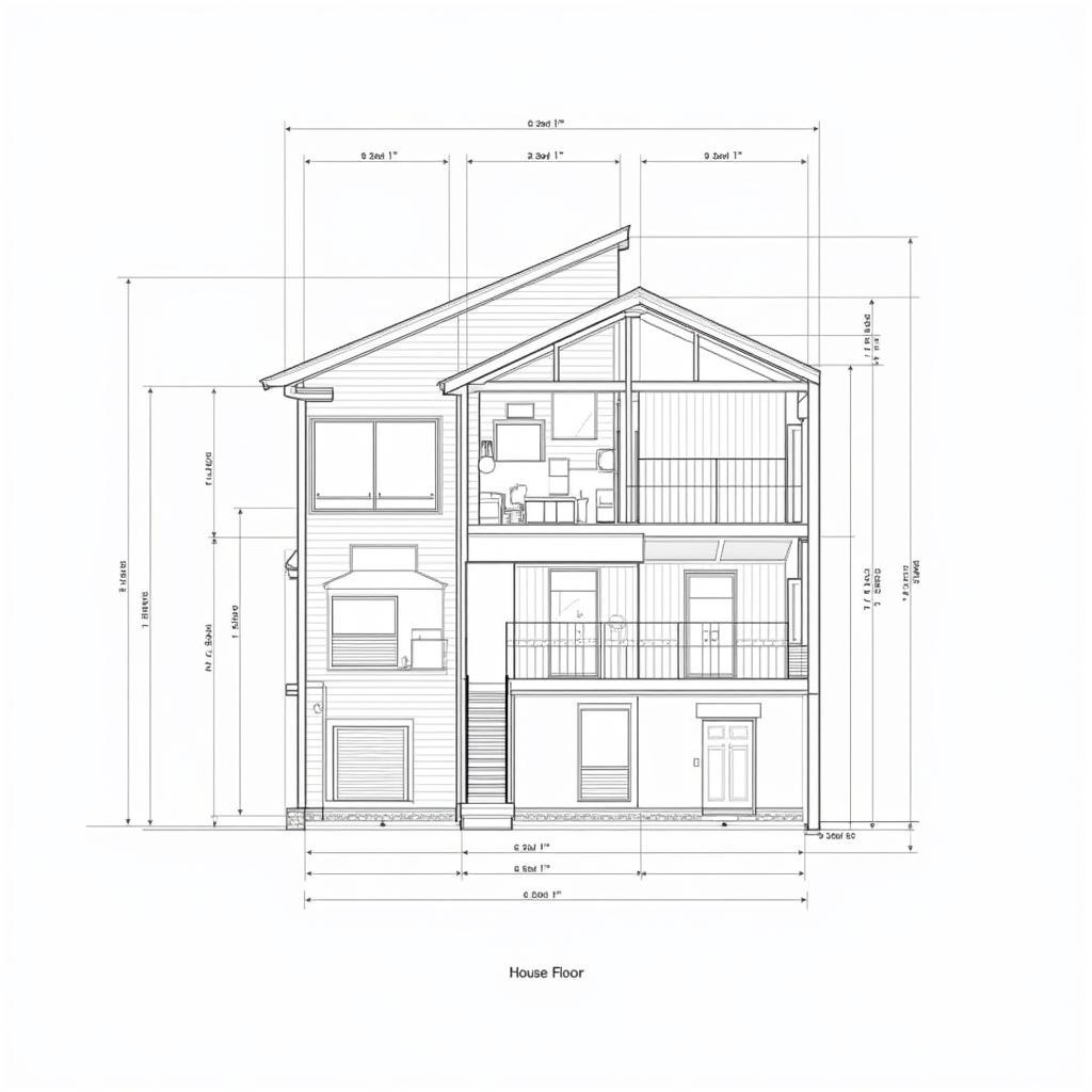 Bản vẽ catoa nhà ở hiện đại