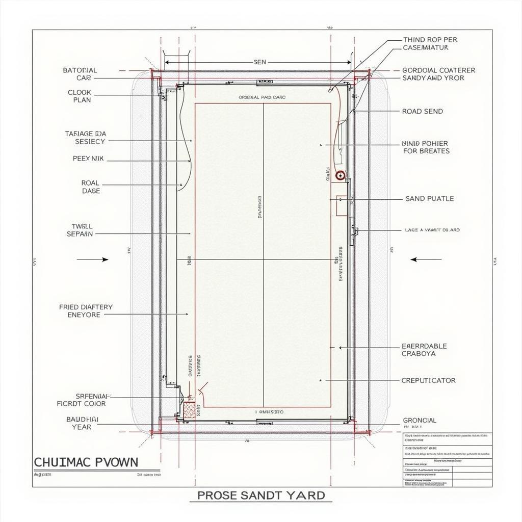 Bản vẽ chi tiết sân phơi cát ngang Autocad - Mặt bằng