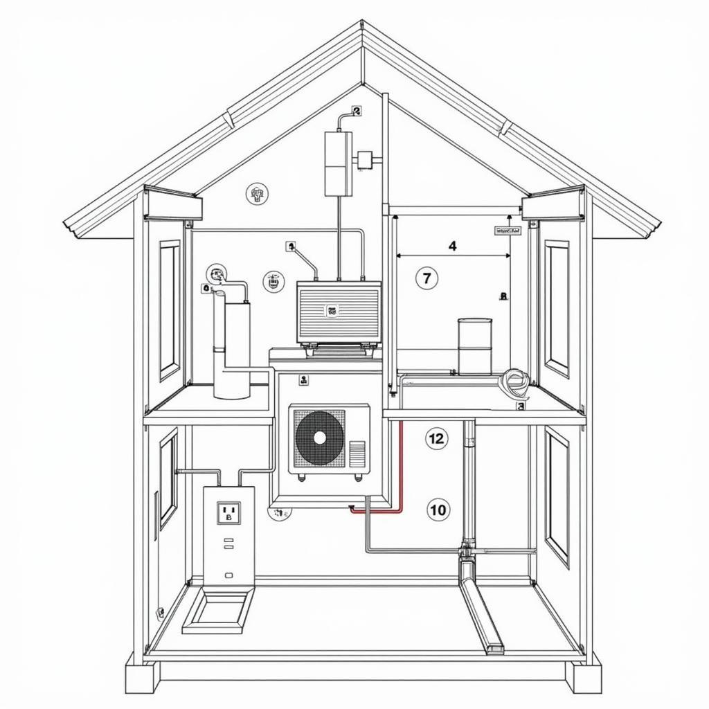 Bản vẽ điện nước điều hòa nhà ở