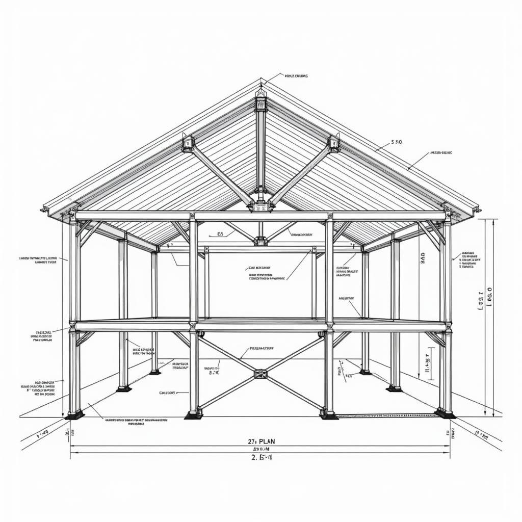 Bản vẽ kết cấu nhà tiền chế