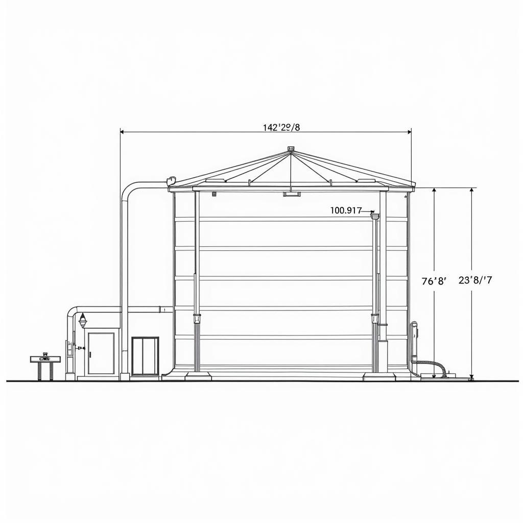 Bản vẽ mặt bằng bể nước