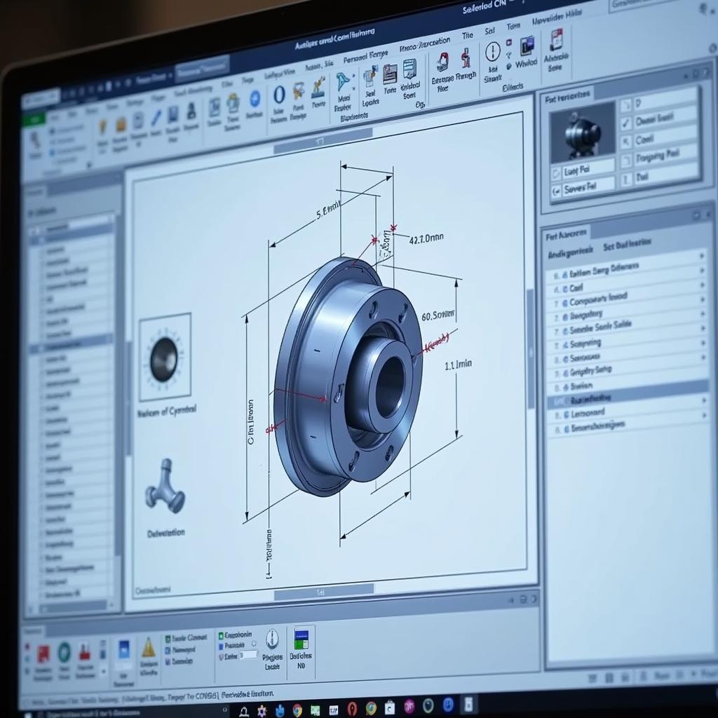 Bản vẽ tiện CNC trên phần mềm CAD/CAM