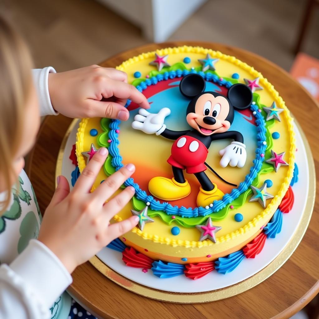 Bánh kem chuột Mickey cho bé