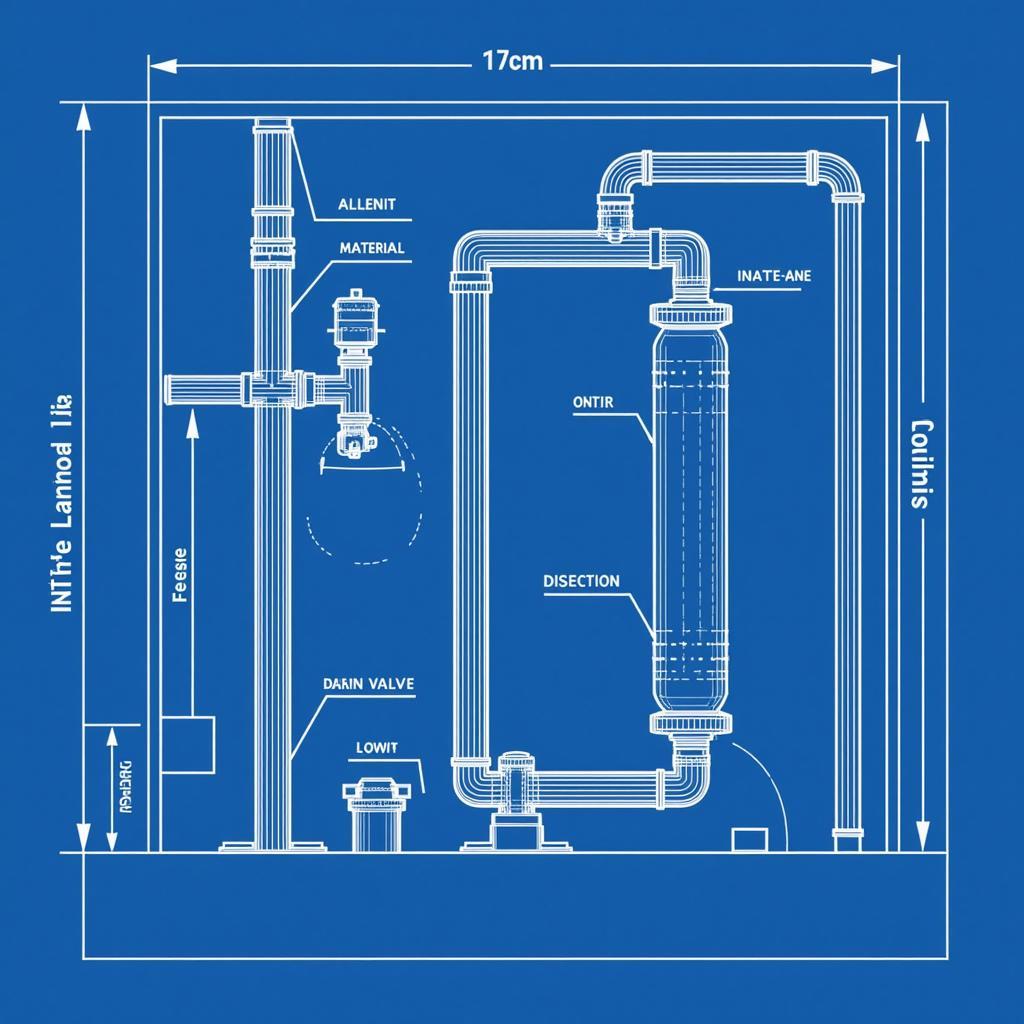 Bản vẽ CAD hệ thống ống dẫn bể lọc nước bằng cát và than