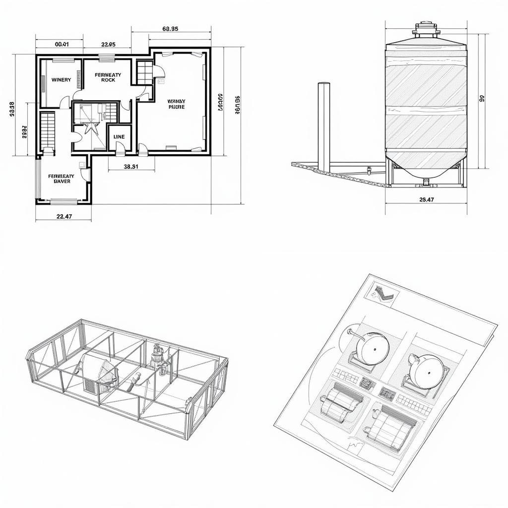 Các loại bản vẽ AutoCAD thường được sử dụng trong sản xuất rượu