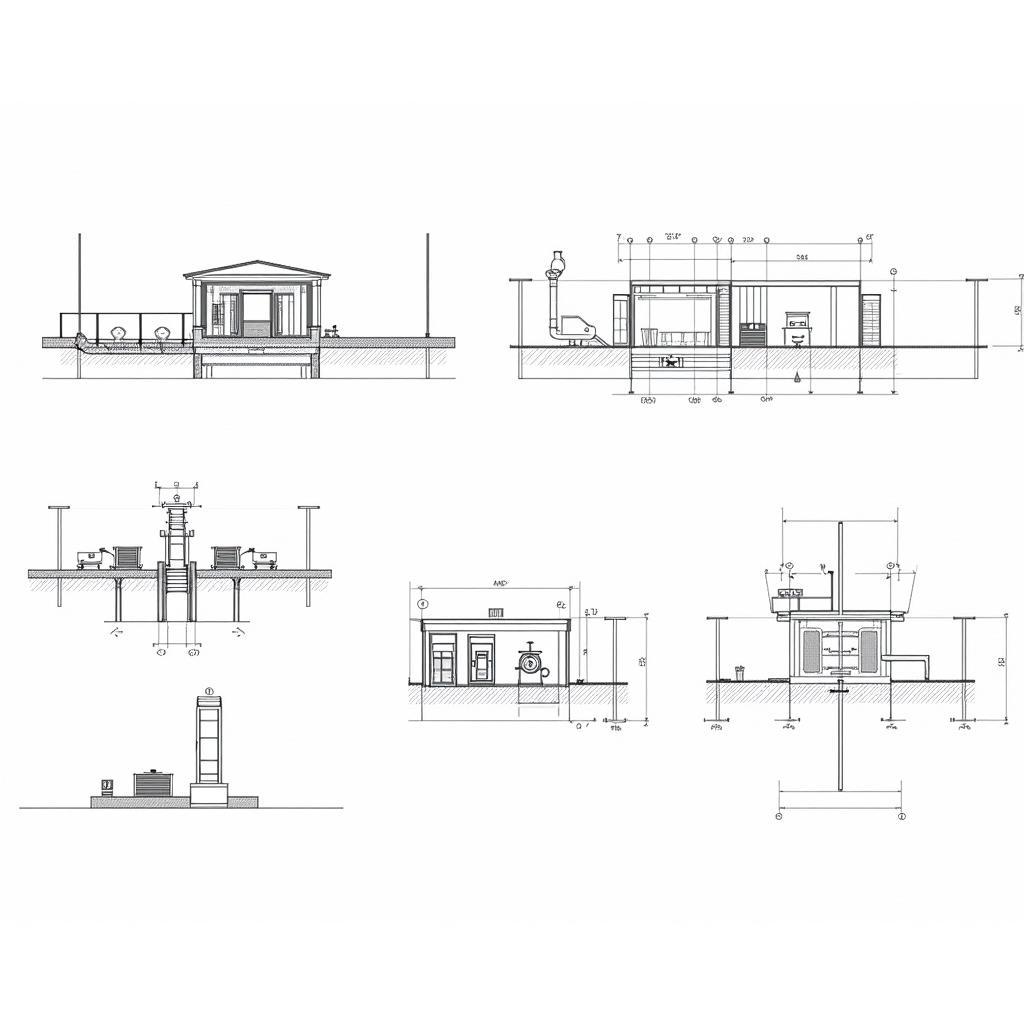 Các loại bản vẽ CAD trạm bơm