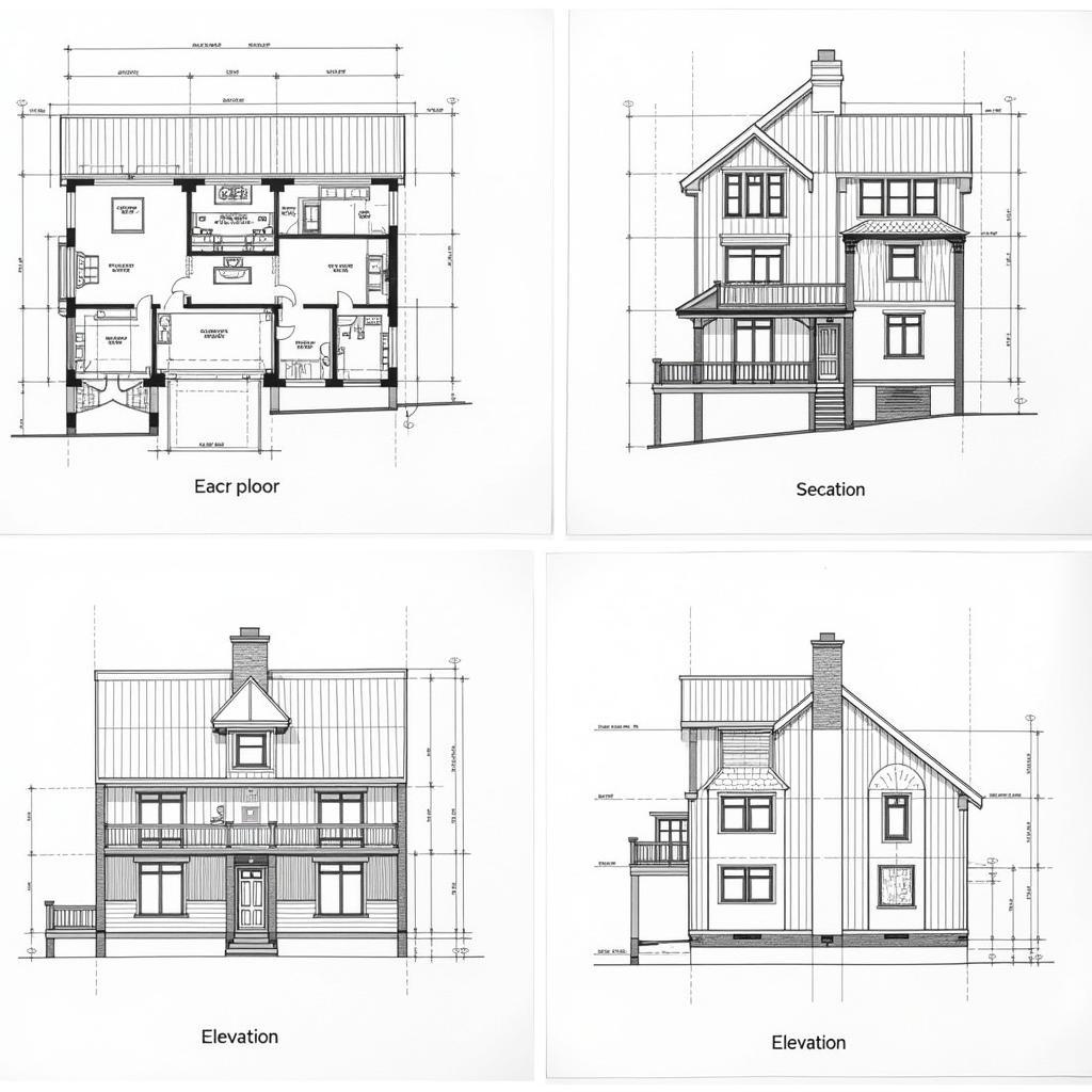 Các loại bản vẽ nhà 3 tầng