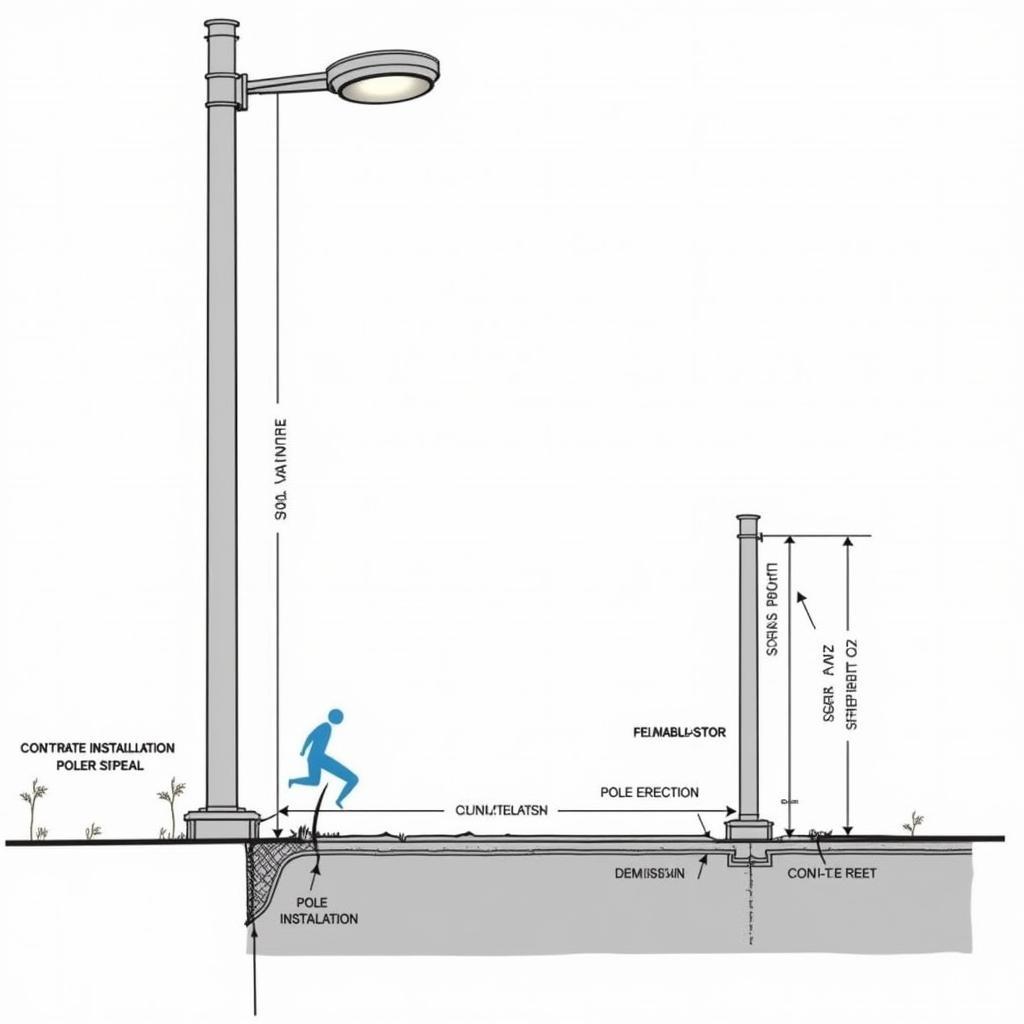 Chi tiết móng cột đèn và phương pháp lắp đặt